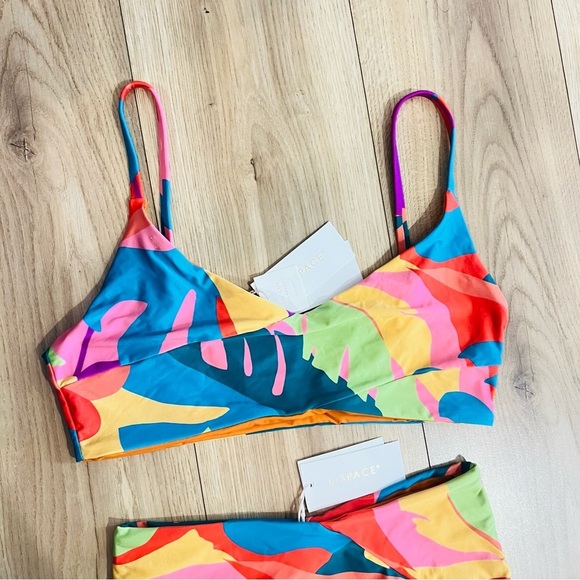 L*Space High Tide Multicolor Tropical Bikini Set size DD/Large - Picture 7 of 8